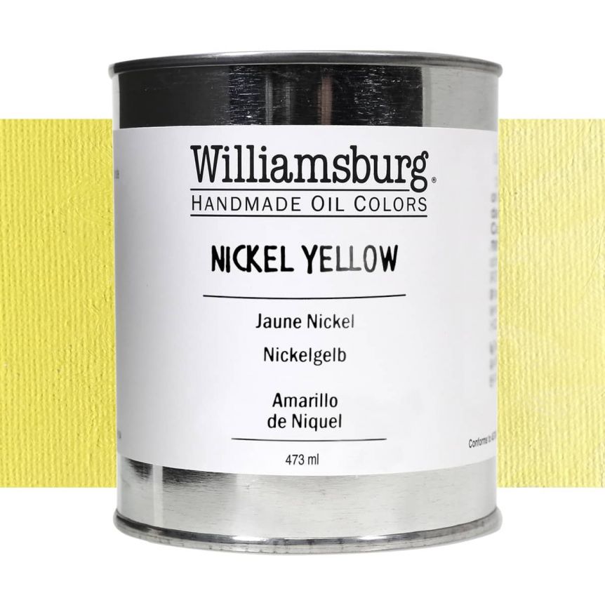 Williamsburg Handmade Oil Paint - Nickel Yellow, 473ml