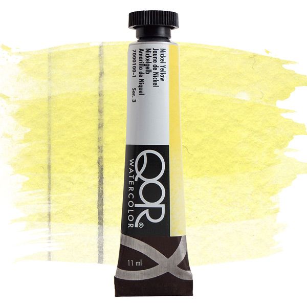 QoR Watercolor Paint Nickel Yellow, 11ml Tube Jerry's Artarama