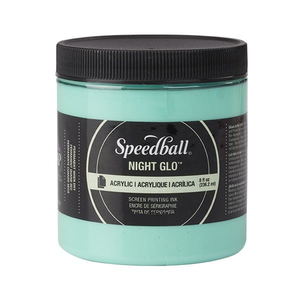 Night Glo Green Speedball Acrylic Screen Printing Ink 8 oz Jar 