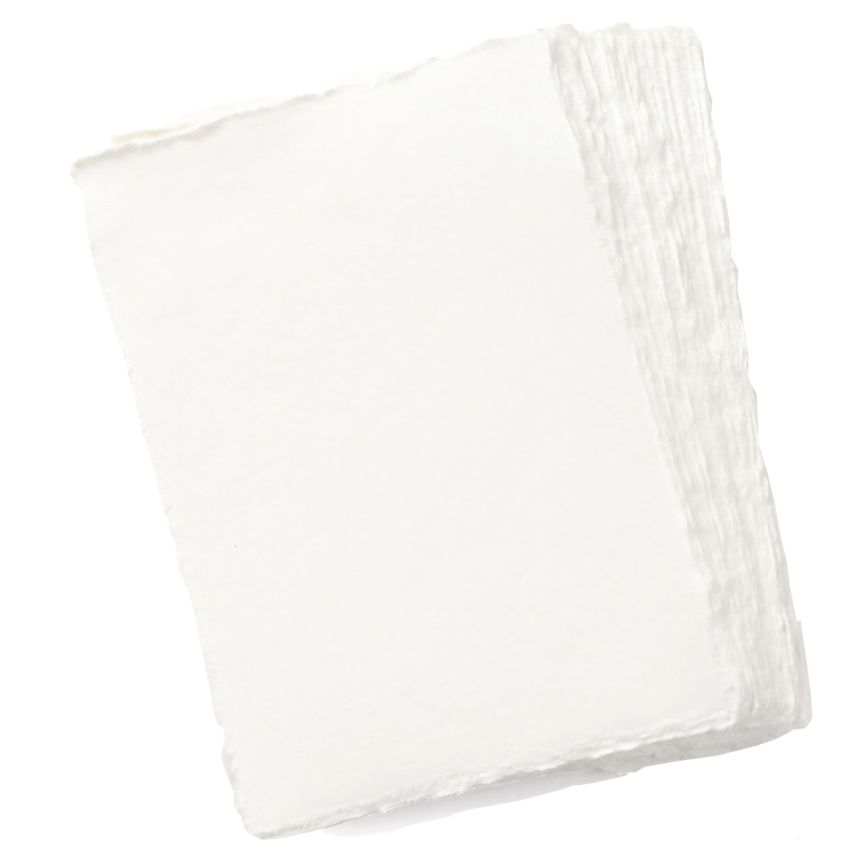 Nujabi Individually Handmade Watercolor Paper Sheets 200lb Soft Cold Press 22x30" (Pack of 25)
