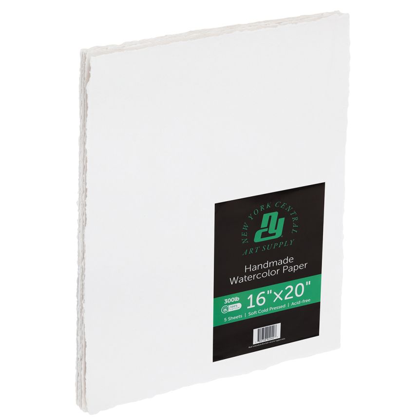 New York Central Handmade Watercolor Paper, 300lb. 16x20/5 pack