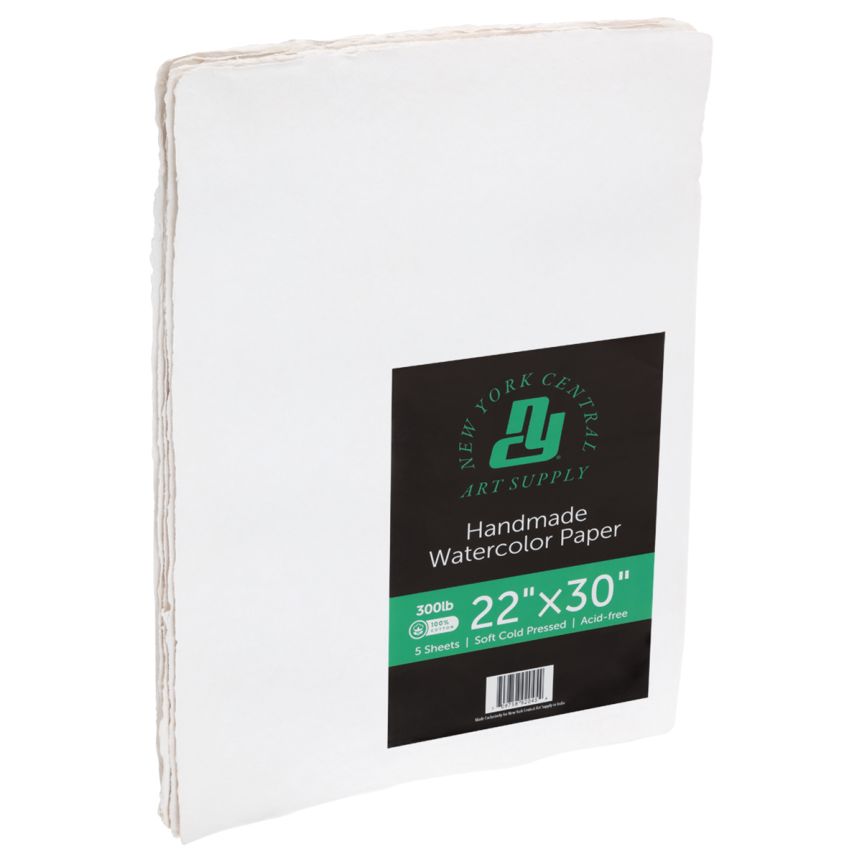 New York Central Handmade Watercolor Paper, 300lb. 22x30/5 pack