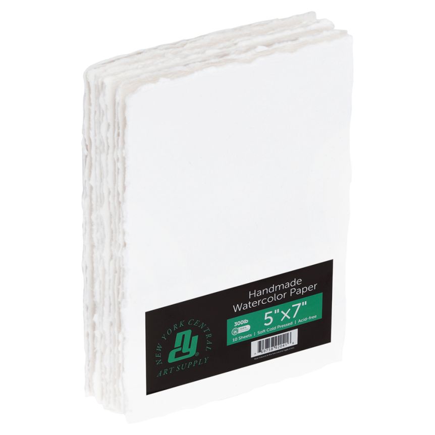 New York Central Handmade Watercolor Paper, 300lb. 5x7/5 pack