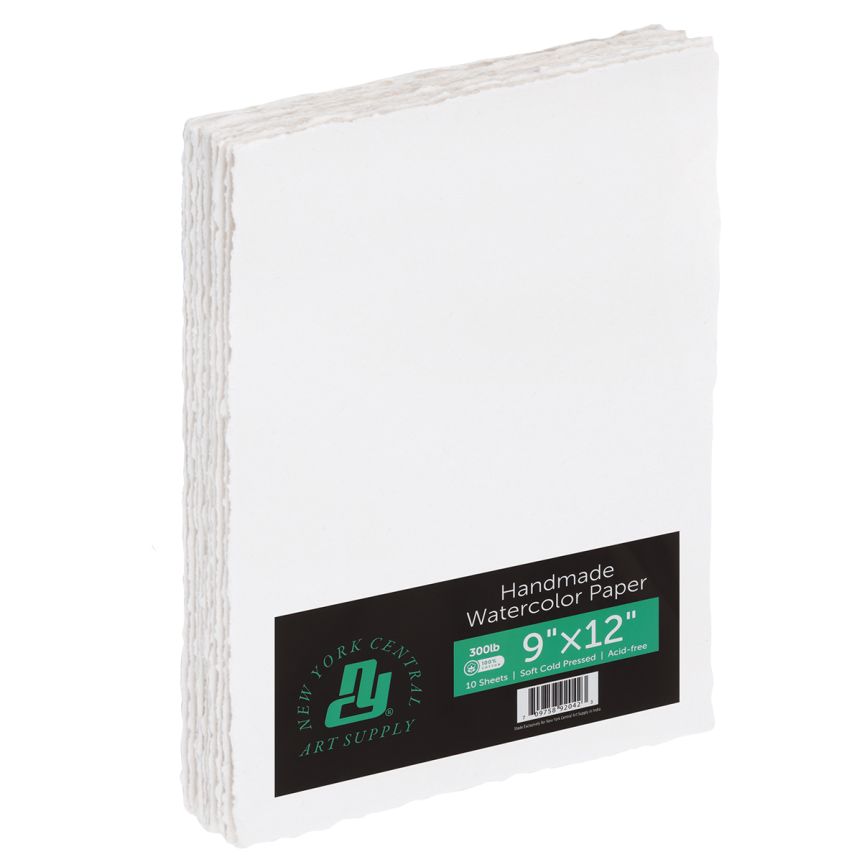 New York Central Handmade Watercolor Paper, 300lb. 9x12/10 pack