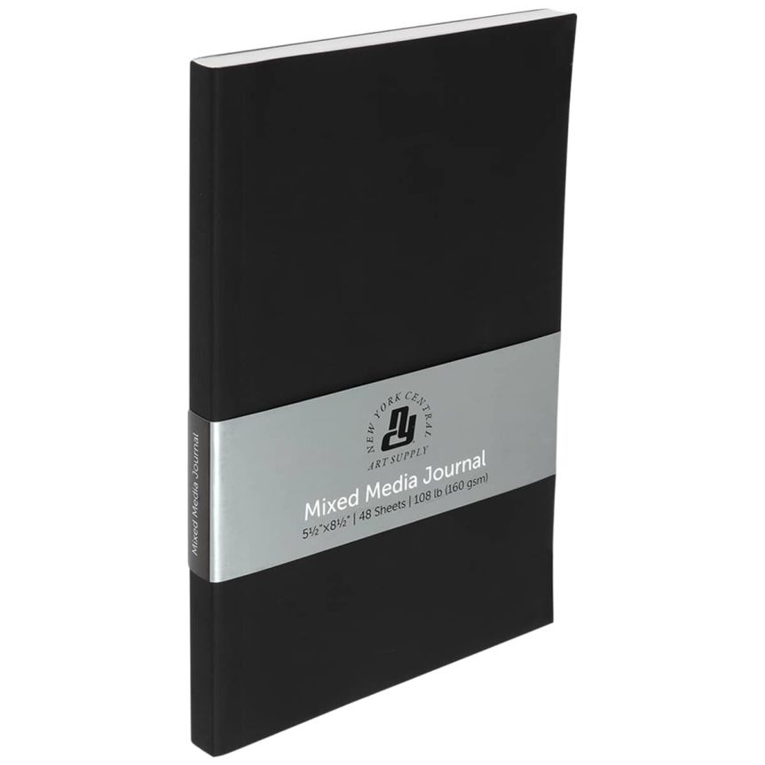 New York Central Mixed Media Journal, 5.5” x 8.5”, Color Black