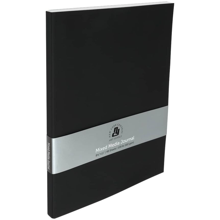 New York Central Mixed Media Journal, 8.5” x 11”, Black cover