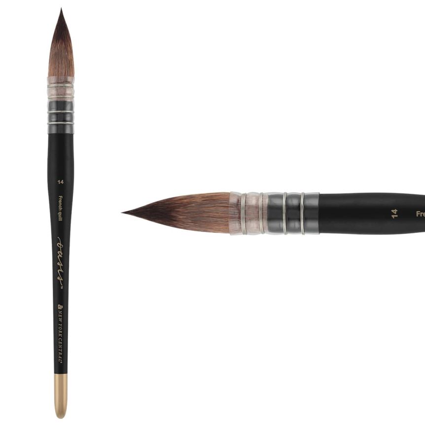 New York Central Oasis Synthetic Brush Short Handle, Size #14 French Quill
