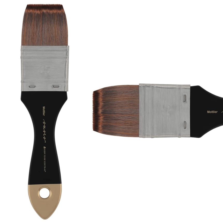New York Central Oasis Synthetic Brush Short Handle, 35mm Mottler