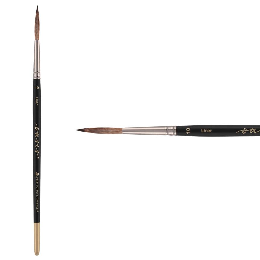 New York Central Oasis Synthetic Brush Short Handle, Size #10 Script Liner