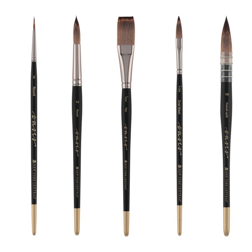 New York Central Oasis Synthetic Premium Brushes - Elite Professional  Watercolor Brushes for Artists, Painting, Students, Studios, & More! -  [Round - Size #12] 