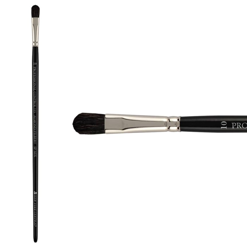 New York Central Pro Control Oil Brush, Series 115 SP Mix Almond Filbert, size #10