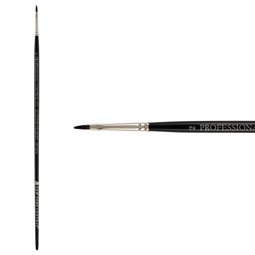 New York Central Pro Control Oil Brush, Series 115 SP Mix Almond Filbert, size #2