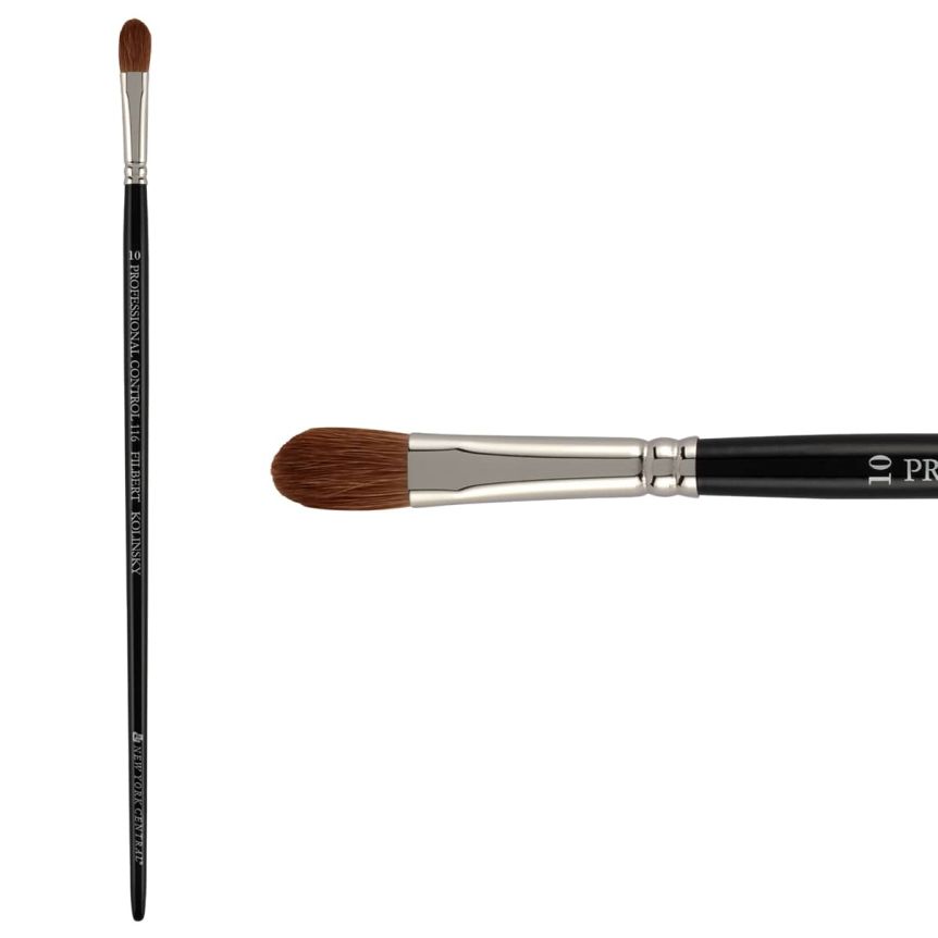 New York Central Pro Control Oil Brush, Series 116 Kolinsky Sable Filbert, size #10