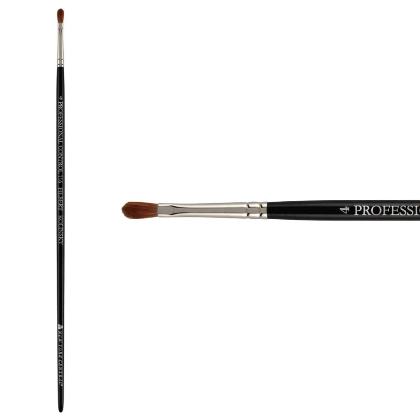 New York Central Pro Control Oil Brush, Series 116 Kolinsky Sable Filbert, size #4