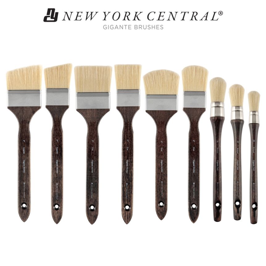 New York Central Gigante Bristle Brushes - Premium Hog Bristle Brushes |  Jerry's Artarama