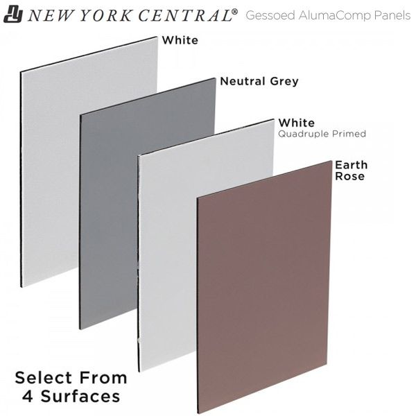 New York Central Professional Gessoed AlumaComp Panel Singles & Boxes of 2 & 4