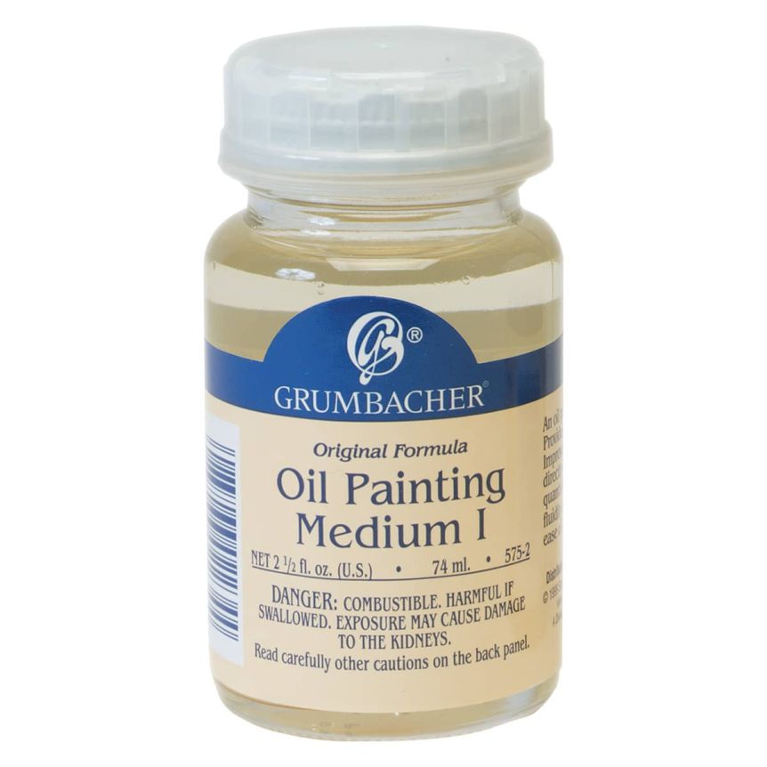 Grumbacher Pre-Tested Oil Painting Medium No. 1, 2.5 oz Bottle
