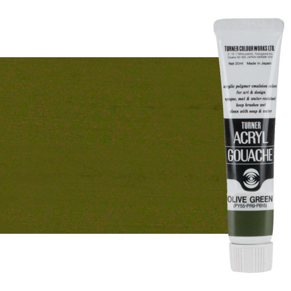 Turner Artist Acryl Gouache - Olive Green, 20ml