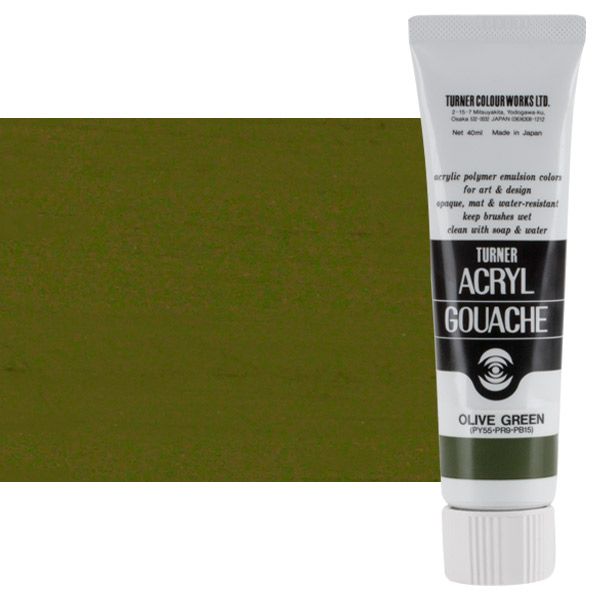 Turner Artist Acryl Gouache - Olive Green, 40ml