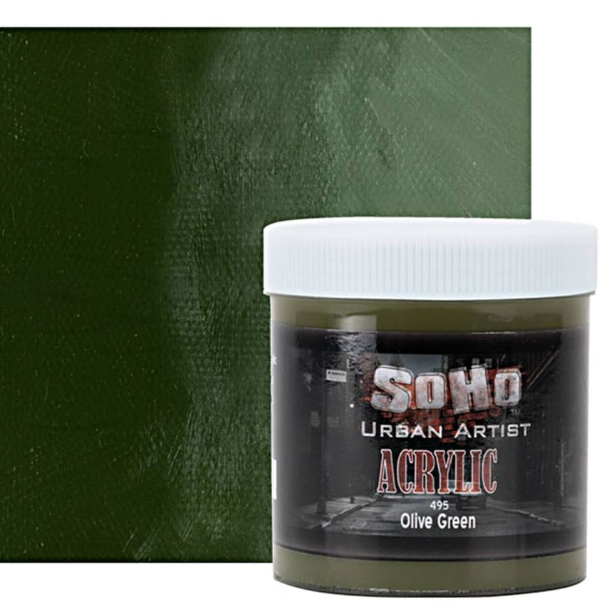 SoHo Urban Artists Heavy Body Acrylic Olive Green 500ml