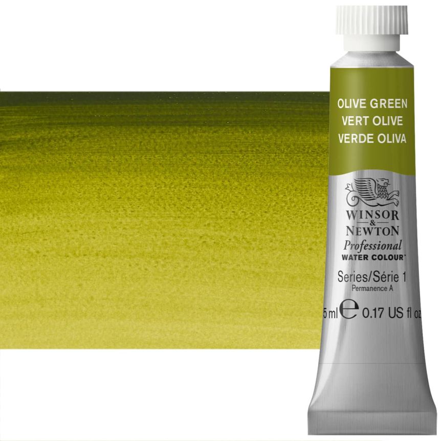 Winsor & Newton Professional Watercolor - Olive Green, 5ml Tube