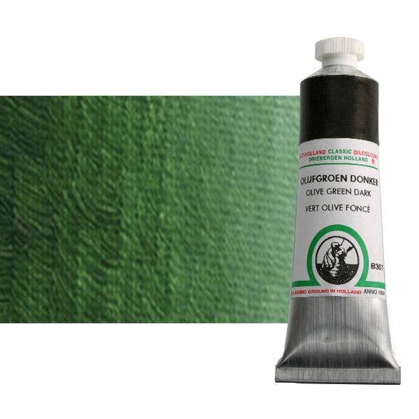 Old Holland Classic Oil Color - Olive Green Dark, 40ml Tube
