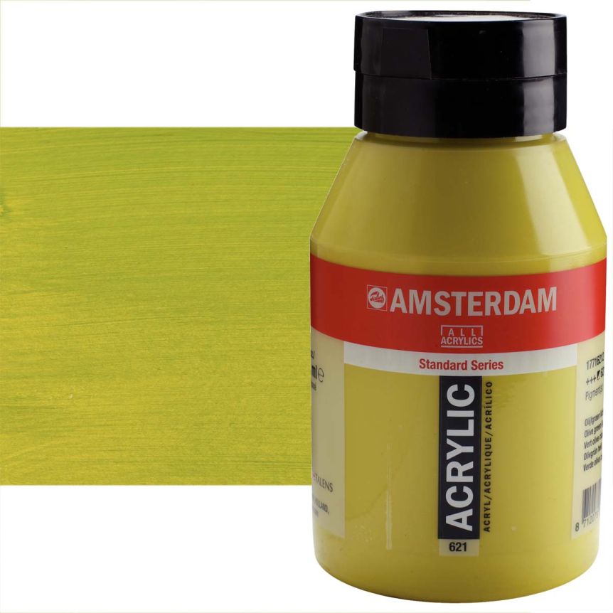 Amsterdam Standard Series Acrylic Paint - Olive Green Light, 1 Liter Jar