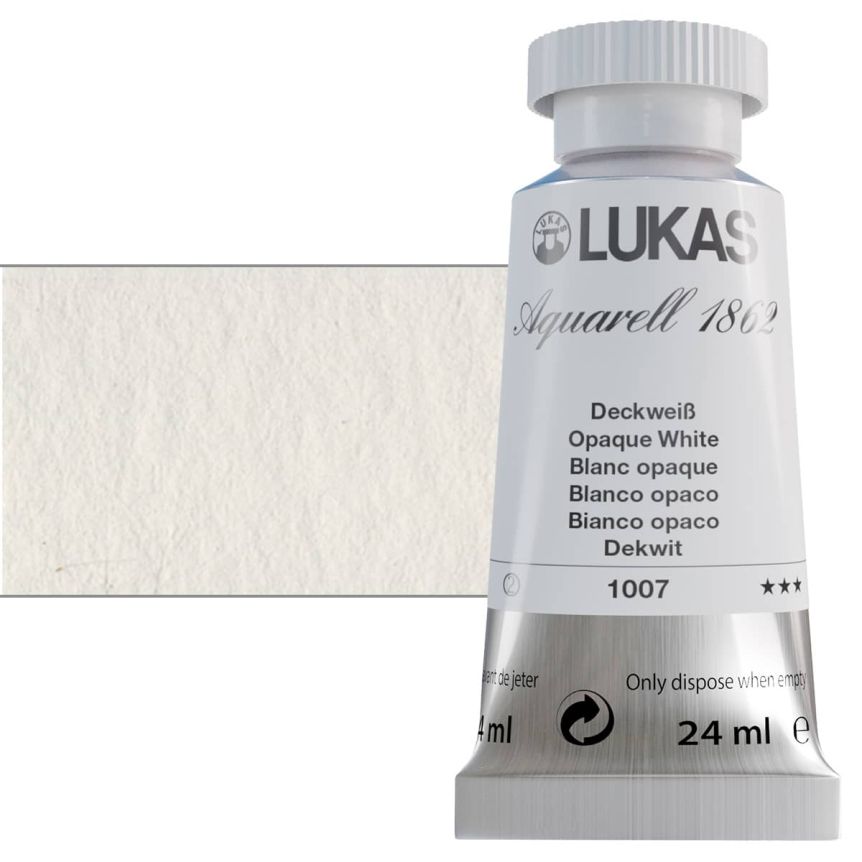 LUKAS Aquarell 1862 Watercolor 24ml Tube - Opaque White