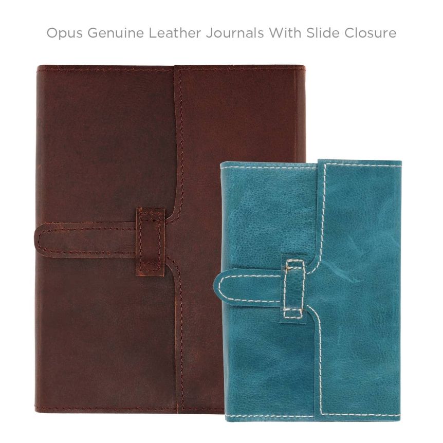 Opus Genuine Leather Journals with Slide Closure