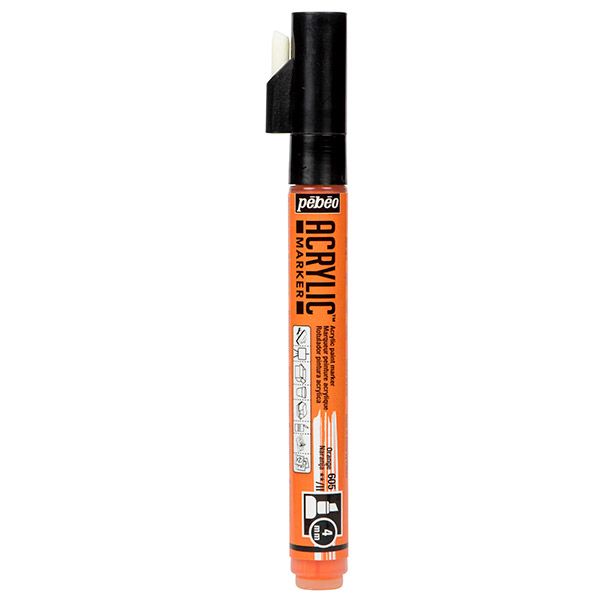 Pebeo Chisel Acrylic Marker 4mm - Orange