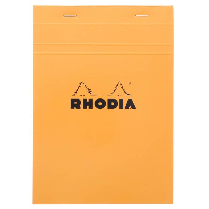 Rhodia Graph Orange Notepad 6 x 8 1/4 in Top Staple 80-Sheet