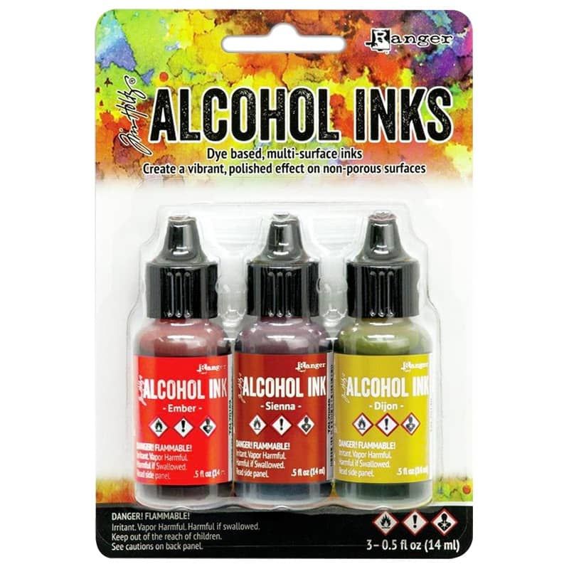 3Pk Holtz Alcohol Ink 1/2oz Orange/Yellow Spectrum Colors