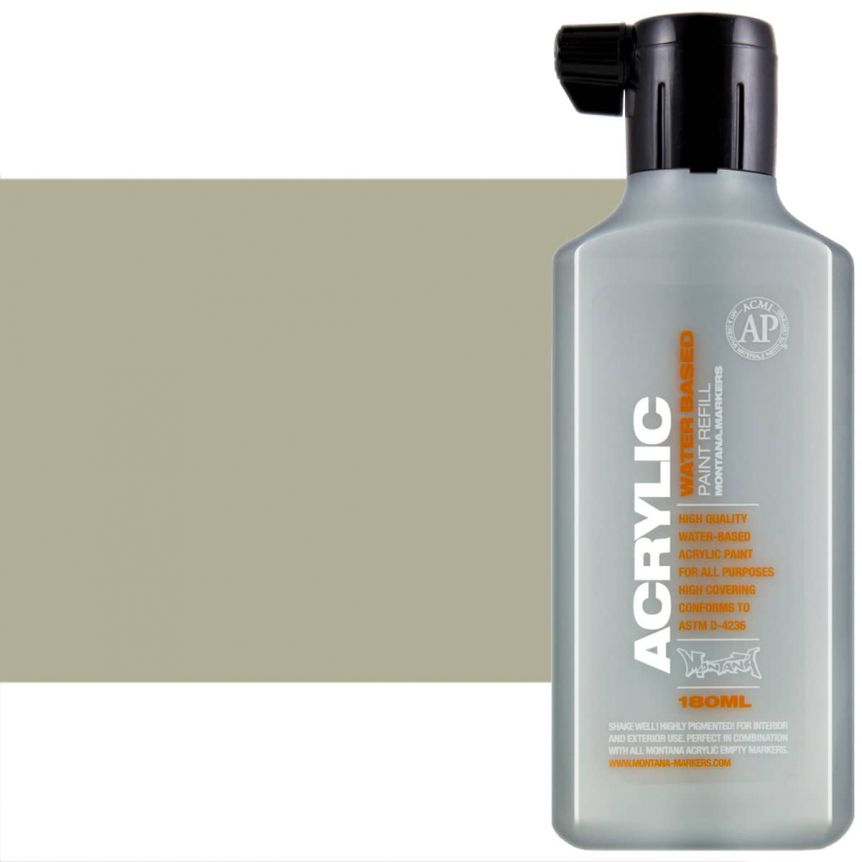 Montana ACRYLIC Water-Based Marker Refill - Outline Silver, 180ml