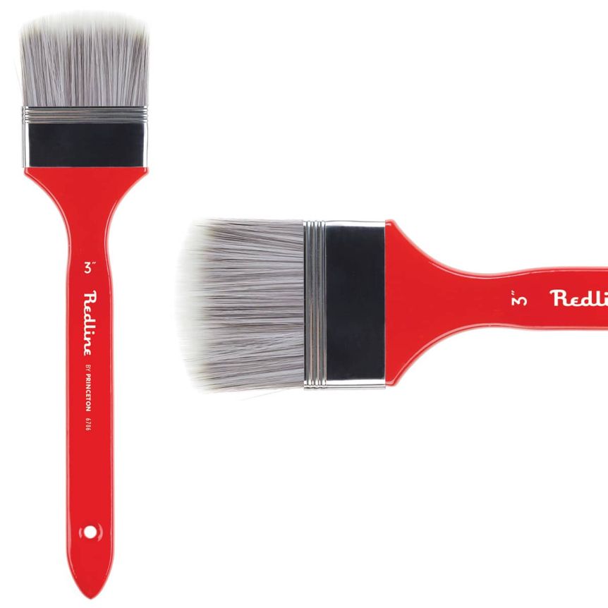 Princeton Redline Series 6700 Brush - Oval Mottler, Long Handle, Size 3"