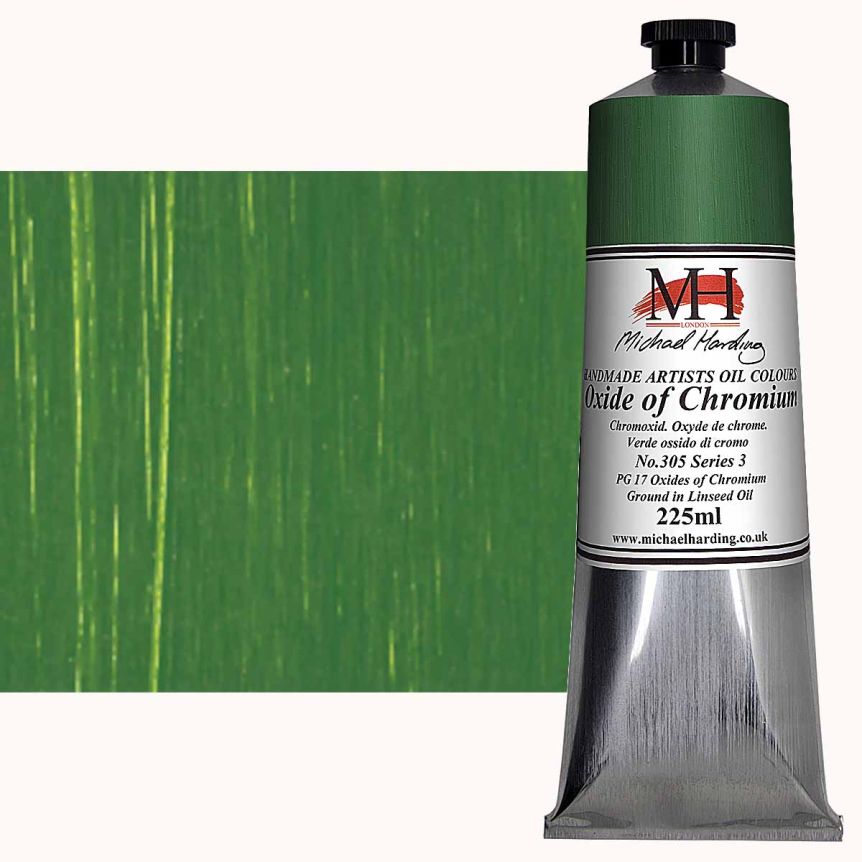 Michael Harding Oil Color - Oxide of Chromium, 225ml Tube