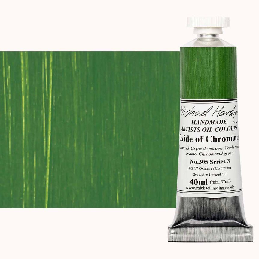 Michael Harding Oil Color - Oxide of Chromium, 40ml Tube