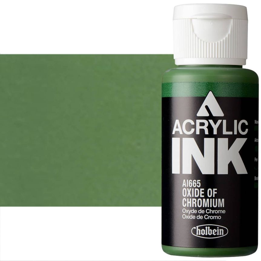 Holbein Acrylic Ink - Oxide Of Chromium, 30ml