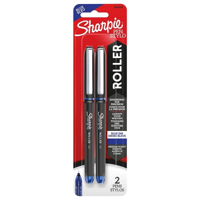 Sharpie Rollerball Pen 0.5mm 2pk Blue