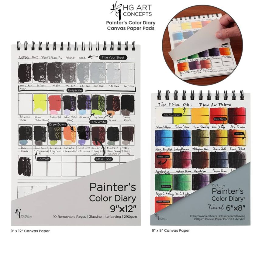 Painter’s Color Diary Pads for Oils and Acrylics