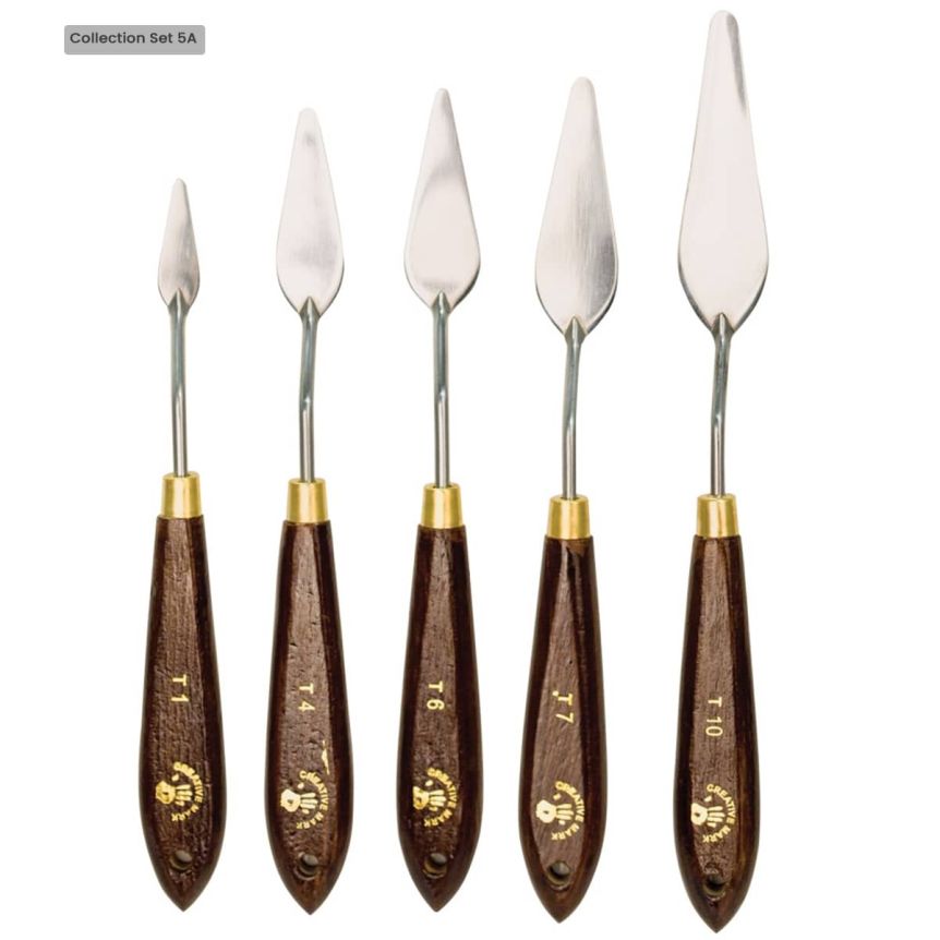 Painter's Edge Stainless Steel Painting Knife Collection Set 5A