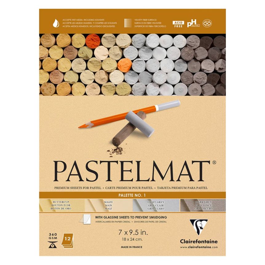 Pastelmat Pad Palette No. 1, 7"x 9-1/2" - 12-Sheets