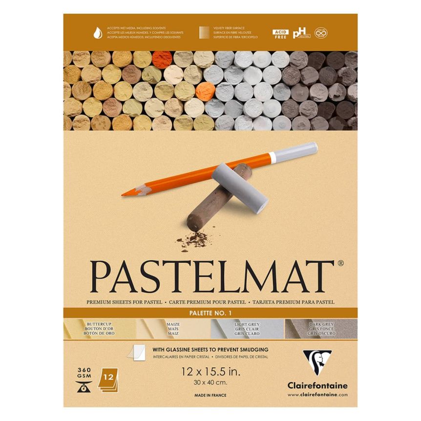 Pastelmat Pad Palette No. 1 - Assorted Colors, 30 x 40 cm (12-Sheets)