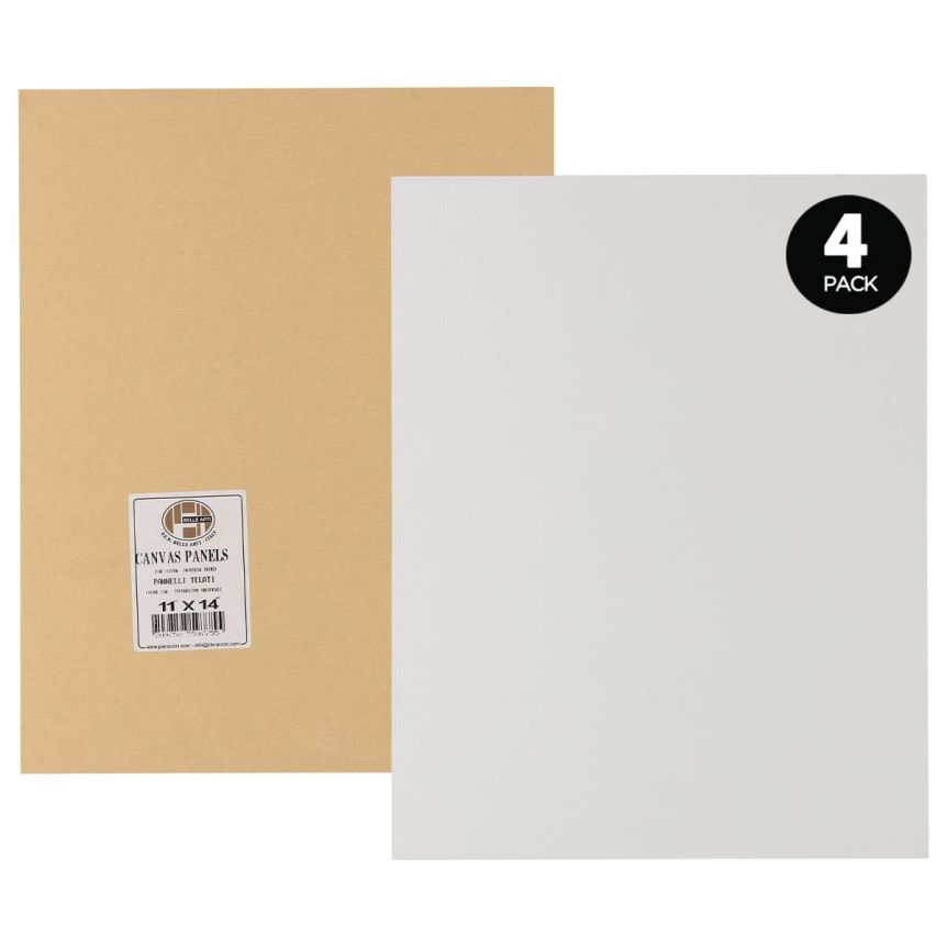 Lot De 4 Panneaux Toile Pour Peinture 11x14 Pouces - Toiles Blanches Vierges