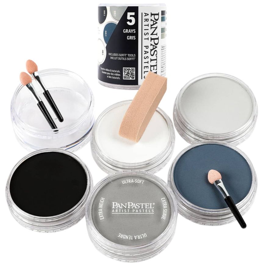 PanPastel Artist Pastel - Grays (Set of 5) + Tools