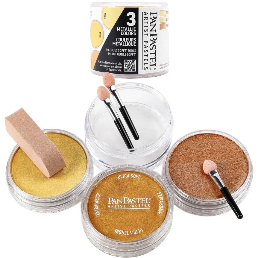 PanPastel Artist Pastel - Metallic Colors (Set of 3) + Tools