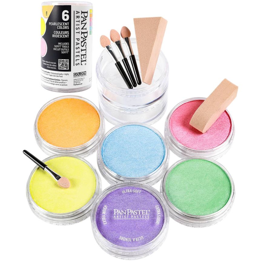 PanPastel Artist Pastel - Pearlescent Colors (Set of 6) + Tools
