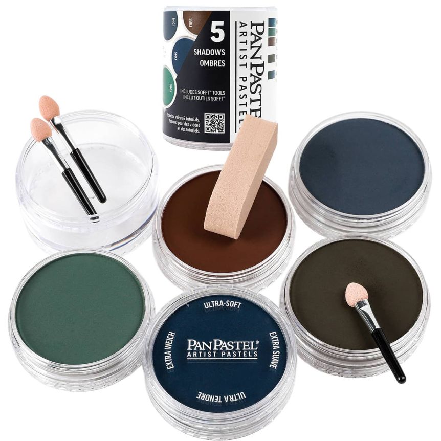 PanPastel Artist Pastel - Shadows (Set of 5) + Tools