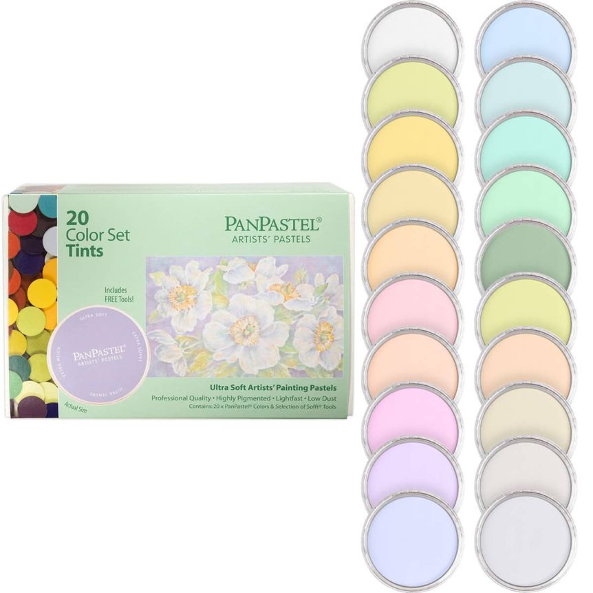 PanPastel Artist Pastel - Tints (Set of 20) + Tools