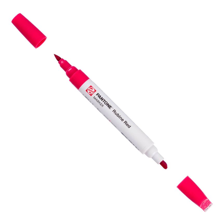 Pantone Dual Tip Marker, Rubine Red