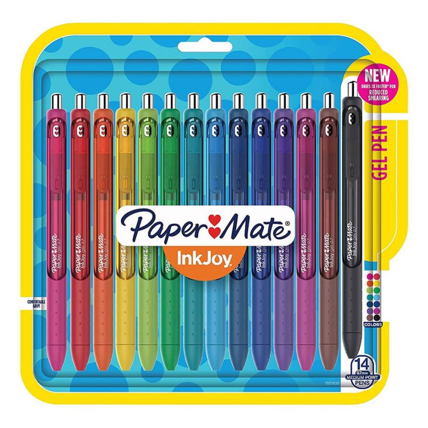 Paper Mate Inkjoy Gel Pen 0.77MM Set of 14
